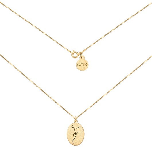 złote naszyjniki Złoty medalion Face N10