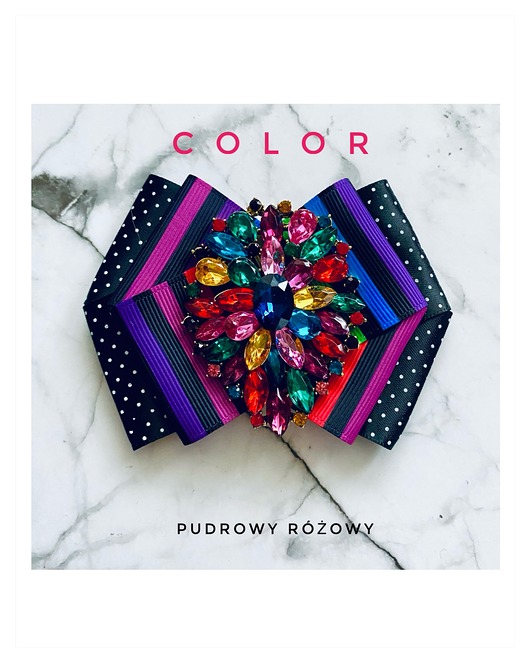 broszki Brosza z kolekcji COLOR  z kolorowym kryształem