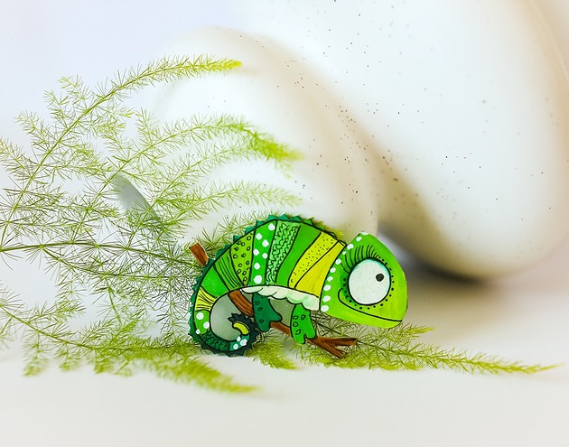 broszki Broszka kameleon