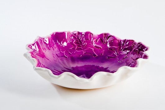 Liliowa ceramiczna misa patrycja styrna