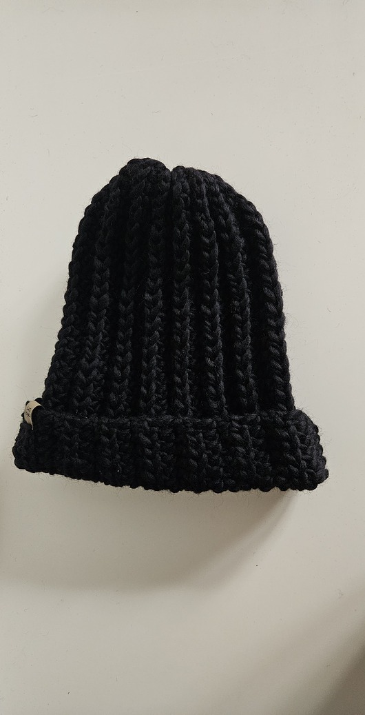 czapki damskie Czarna Czapka wełniana