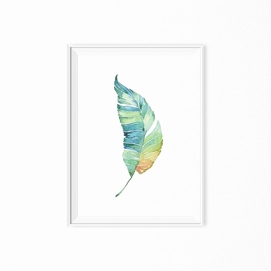 Plakat skandynawski tropical leave myscandi