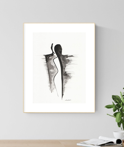 grafika 30X40 cm wykonana ręcznie MiniMalArt