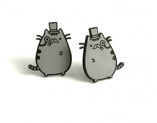 Kolczyki typu wkrętki pusheen milord Kraina czaru