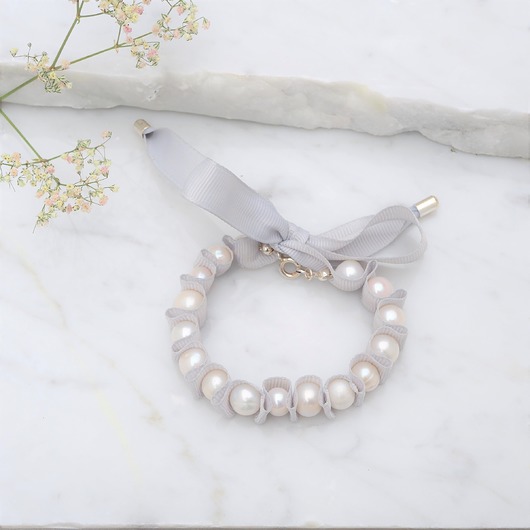 Bransoletka z perłami Bow MEIKA PEARLS