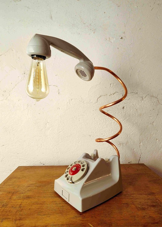 lampy stołowe Lampa stołowa telefoniczna Ericsson 1962 rok
