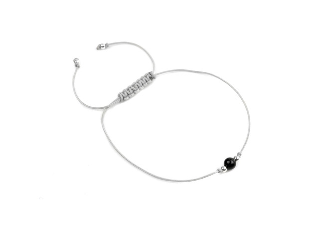 Bransoletka Turmalin Sznurek srebro Brazi Druse Jewelry