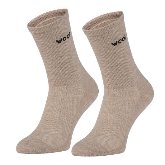 skarpetki męskie Sportowe skarpety trekking  merino wool beżowe