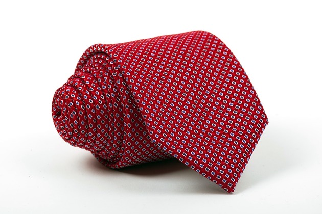 muszki i krawaty Krawat Męski K&D Elegancki czerwony klasyczny