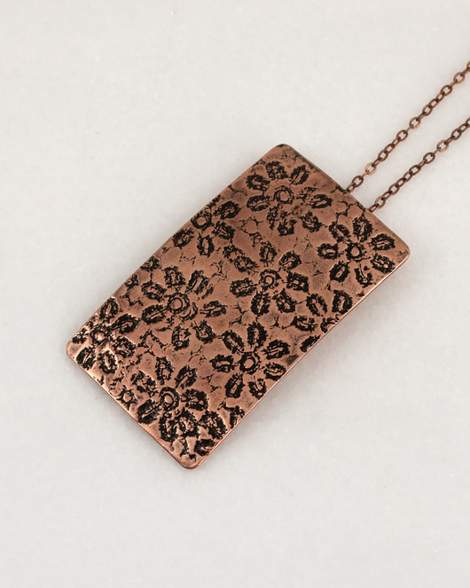 wisiory Kwiaty - miedziany wisior - unikat