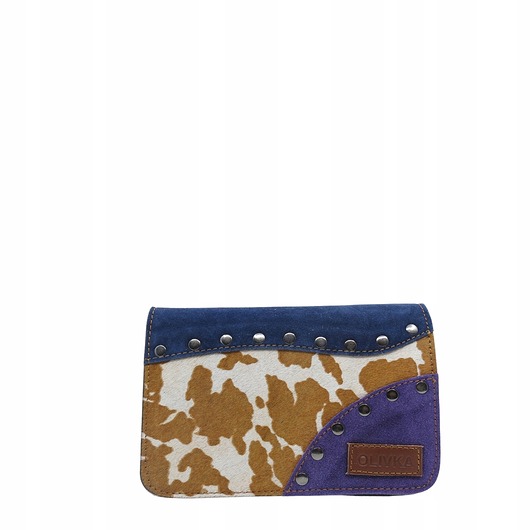 saszetka nerka Nerka zamszowa wygodna unikalna damska ze skrawków zero waste OLIVKA