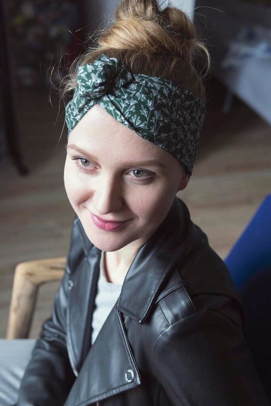 opaski do włosów Bawełniana opaska na włosy beżowa