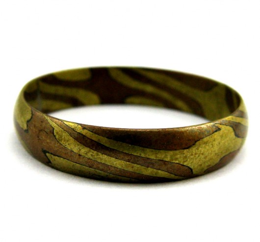 obrączka mokume gane r.24 PRYZMAT