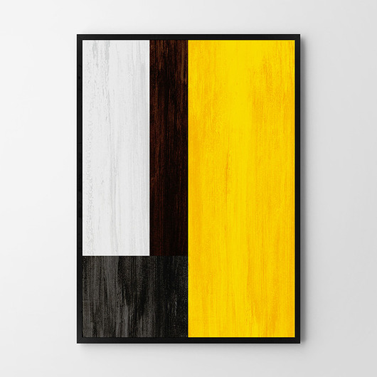 plakaty Plakat Żółta abstrakcja