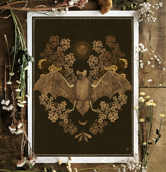 plakaty Nietoperz plakat, plakat botaniczny, plakat boho, plakat natura