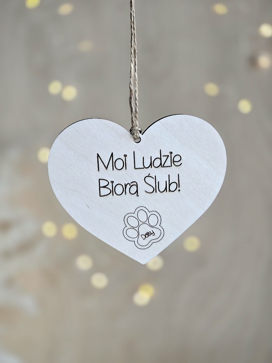 Ślub - inne Personalizowana tabliczka dla psa lub kota - Moi Ludzie Biorą Ślub!