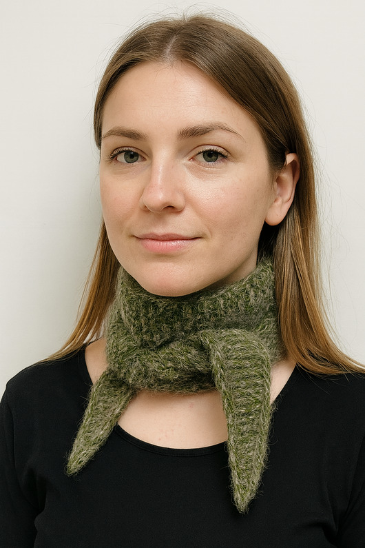 szale damskie Ręcznie robiony ciepły szalik apaszka w stylu skandynawskim alpaka i jedwab