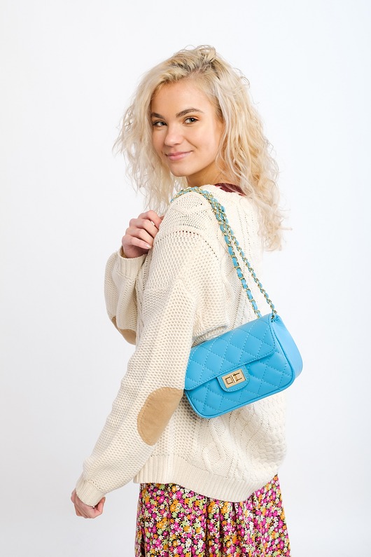 torby na ramię Torebka skórzana na ramię - pikowana (6814)