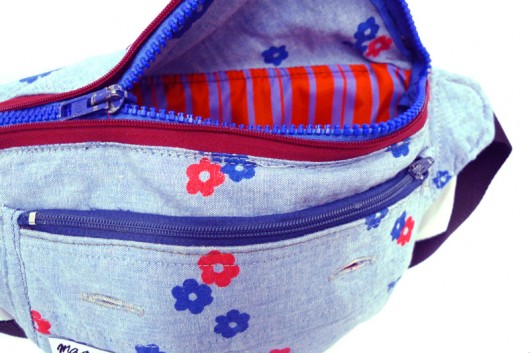 niebiesko czerwone kwiaty Maruna Upcycled