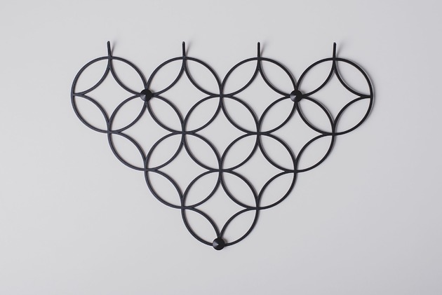 Wieszak ścienny HOLO S czarny Polyhedra