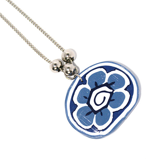 Naszyjnik BLUE FLOWER Na opak