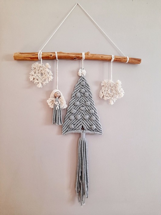 dekoracje świąteczne Dekoracja świąteczna choinka na kiju