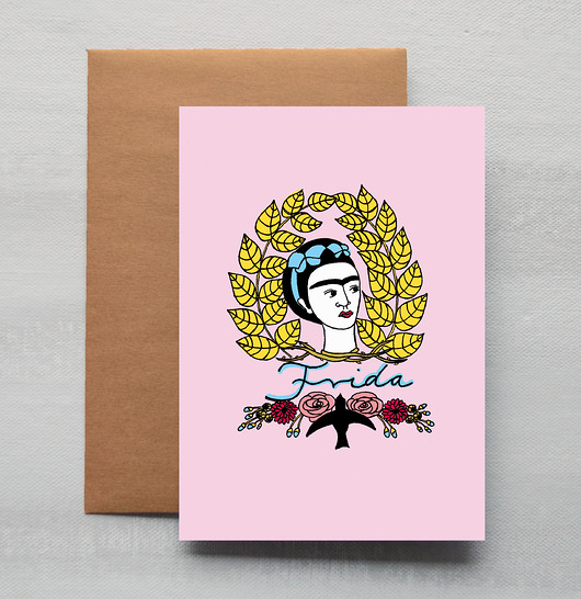 Frida - na różowym tle Anna Chudzik Pawlik Art