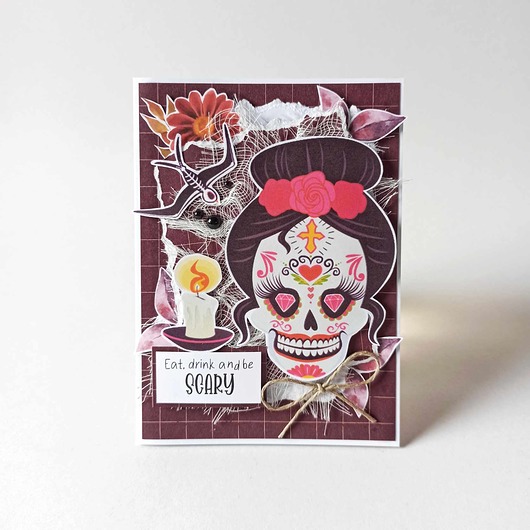 kartki scrapbooking Kartka Okolicznościowa Halloween: Eat Drink and Be Scary