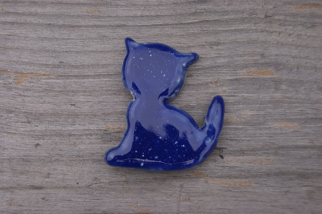 magnesy Ceramiczny magnes kot niebieski