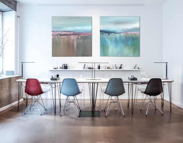 2 obrazy na płótnach 70 x 70 cm Beata Jarecka