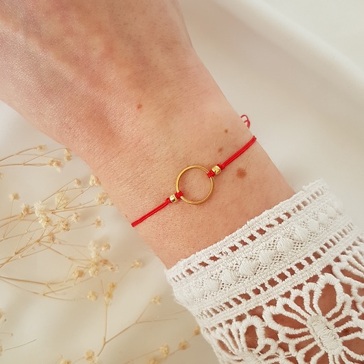 bransoletka z kółkiem LEI handmade 