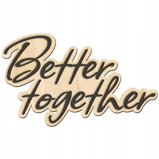Ślub - inne Napis BETTER TOGETHER napis na ściankę wesele 3D