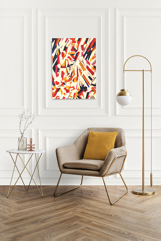 obrazy Kolorowy obraz na płótnie HAPPY STROKES 50X70 cm
