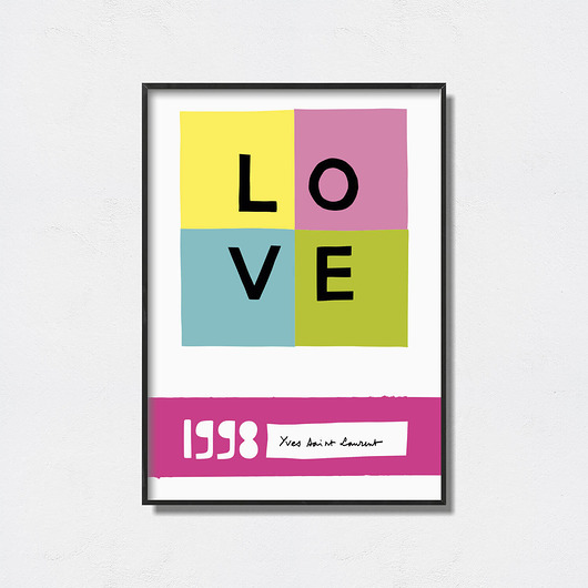 plakaty Yves Saint Laurent "Love Poster 1998"