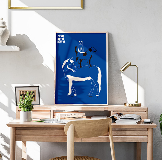 plakaty Plakat "Pieski, kotki, koniki"