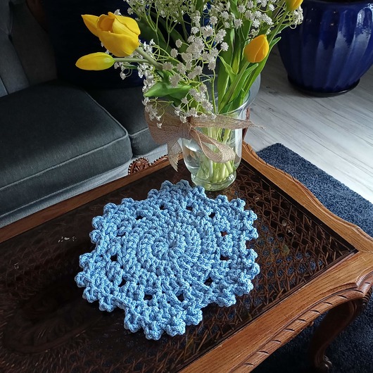 podkładki do kuchni Podkładka szydełkowa ze sznurka 32cm