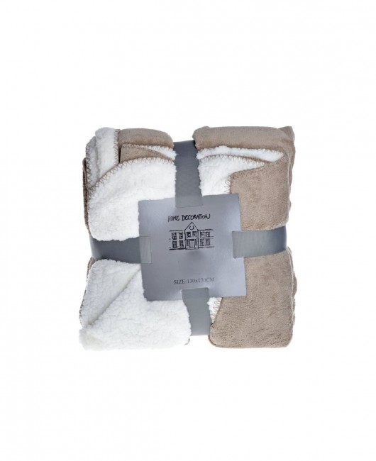 Koc dwustronny White-Beige MIA home