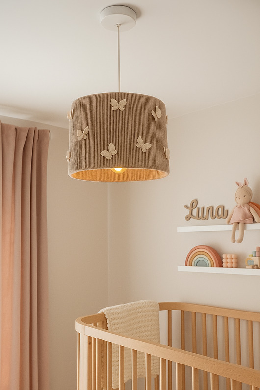 lampy do pokoju dziecka Klosz do lampy wiszącej w motylki