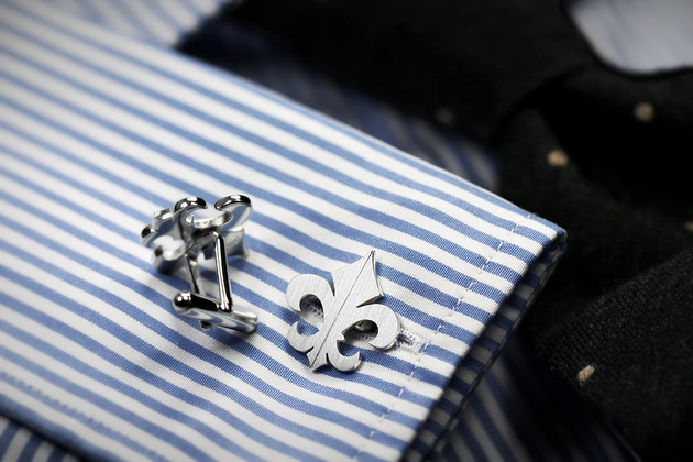 Personalizowane spinki do mankietów FLEUR DE LIS FeinFein