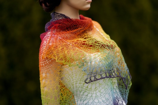 Szal &quot; PRIMAVERA RAINBOW MEDIUM &quot; HERBE DESIGN