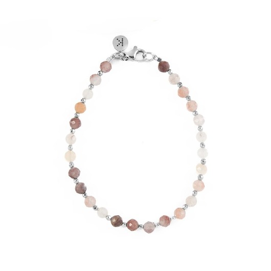 bransoletki z kamieni naturalnych Bransoletka z kamieniami kobiecej intuicji - Wersja Srebrna