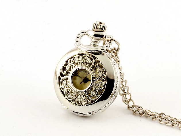 zegarki na łańcuszku Zegarek - LISTKI (SILVER)