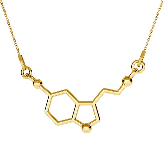 złote naszyjniki Naszyjnik SEROTONINA - srebro 925 złocone 24K