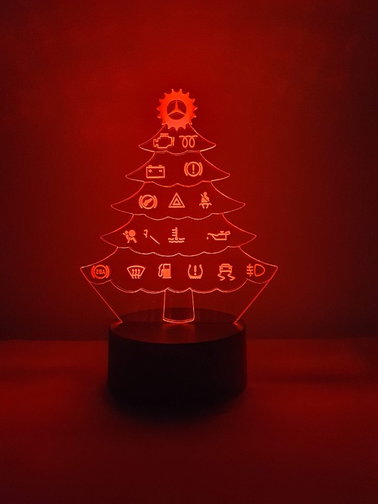 dekoracje świąteczne Lampka LED na prezent świąteczny choinka dla mechanika