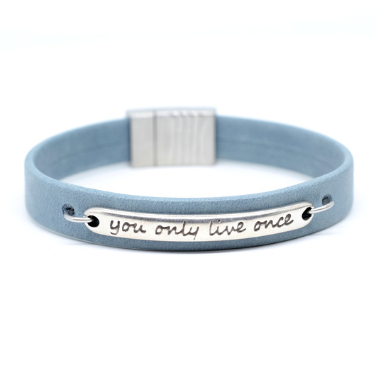 biżuteria męska Bransoletka skórzana unisex YOU ONLY LIVE ONCE