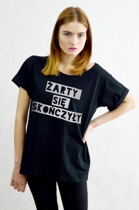 ŻARTY - Koszulka Oversize czarna T-shirt GAU great as You