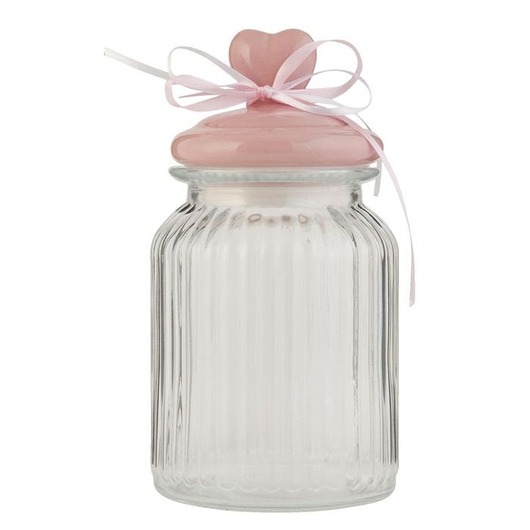 Pojemnik z sercem Light Pink większy MIA home