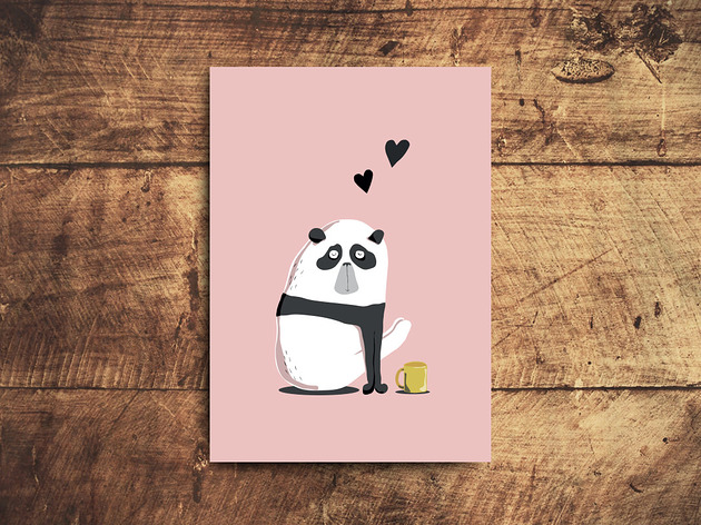 Kartka pocztowa - Panda Karka
