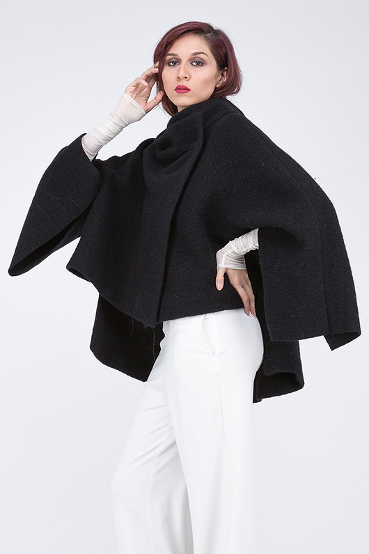 kurtki damskie Cut-up jacket black