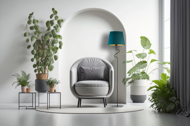 lampy podłogowe Nowoczesna lampa podłogowa do salonu FOGO VELUR